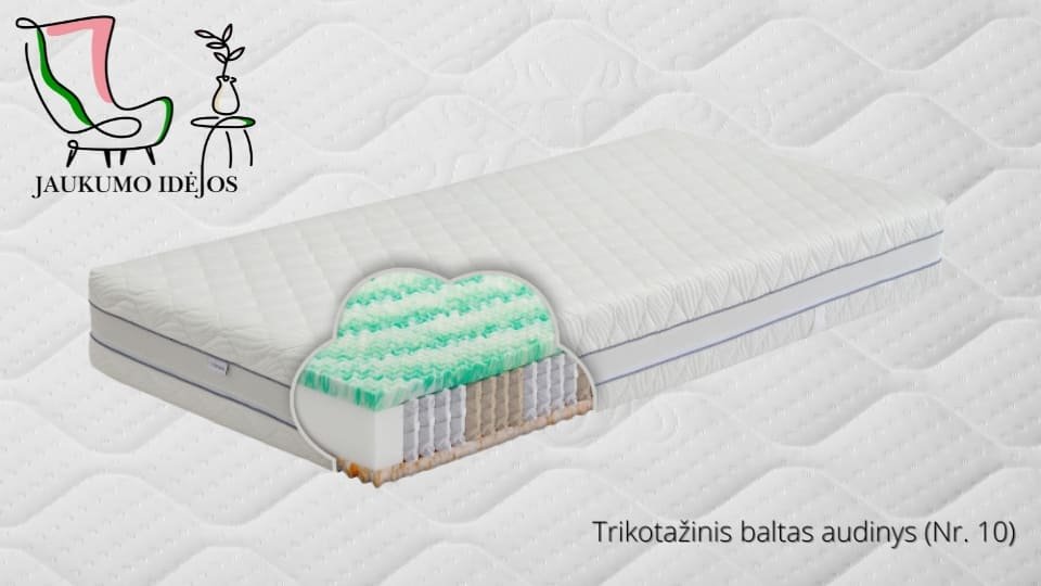 Trikotažinis baltas (Nr. 10)