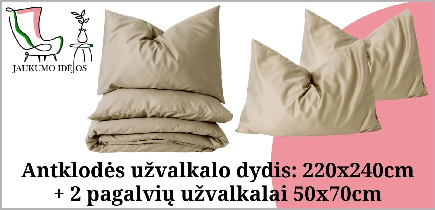 220x240cm + 2 pagalvių užvalkalai 50x70cm