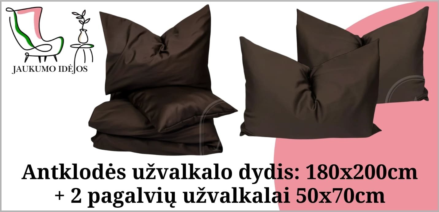 180x200cm + 2 pagalvių užvalkalai 50x70cm