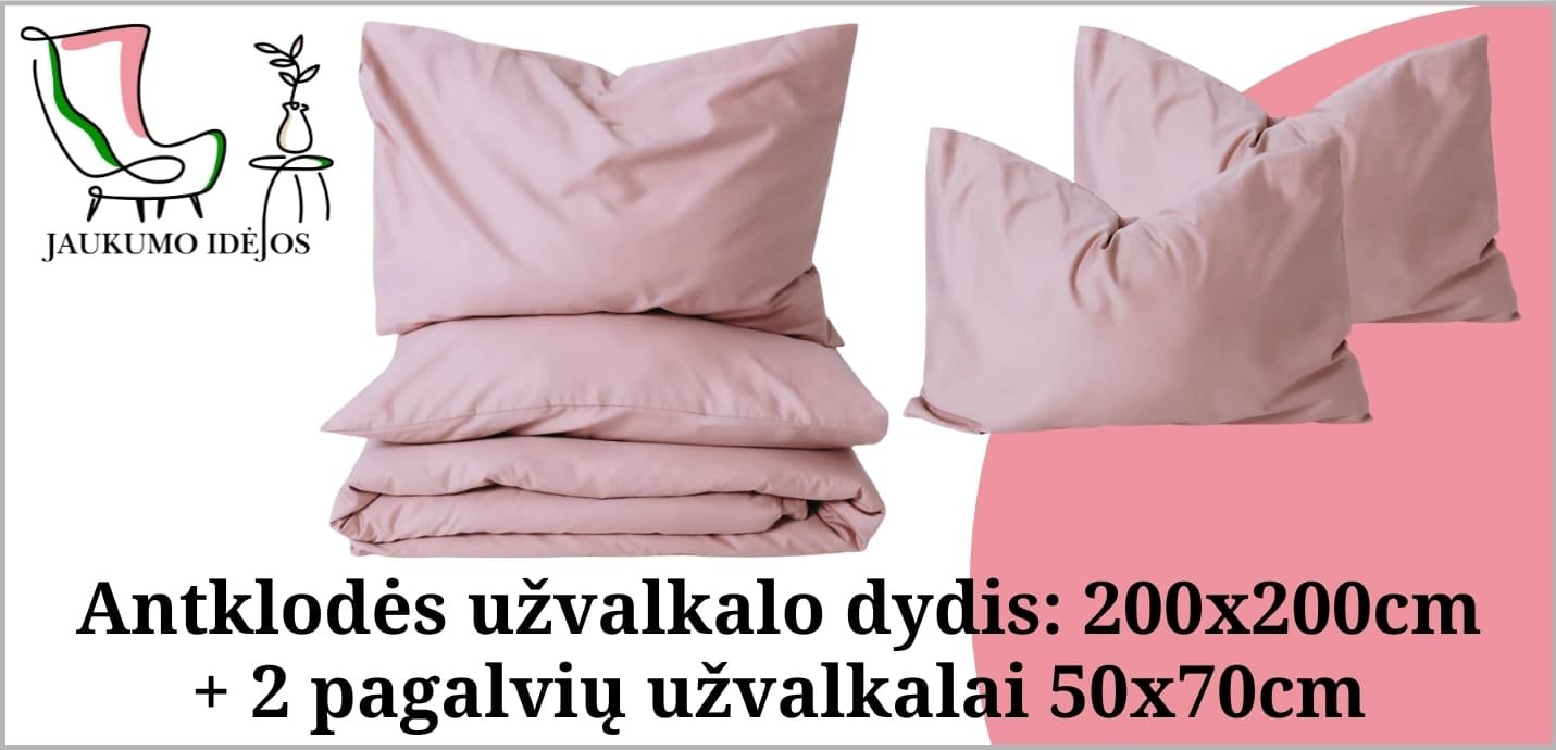 200x200cm + 2 pagalvių užvalkalai 50x70cm