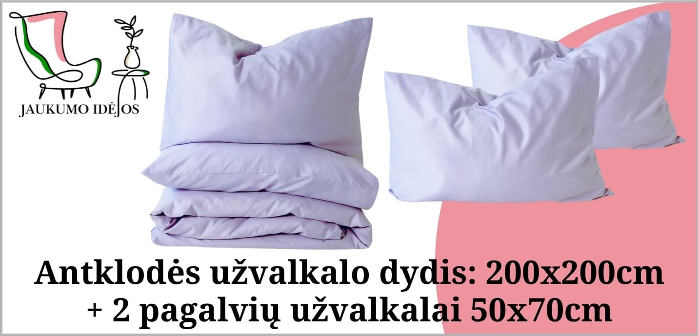 200x200cm + 2 pagalvių užvalkalai 50x70cm