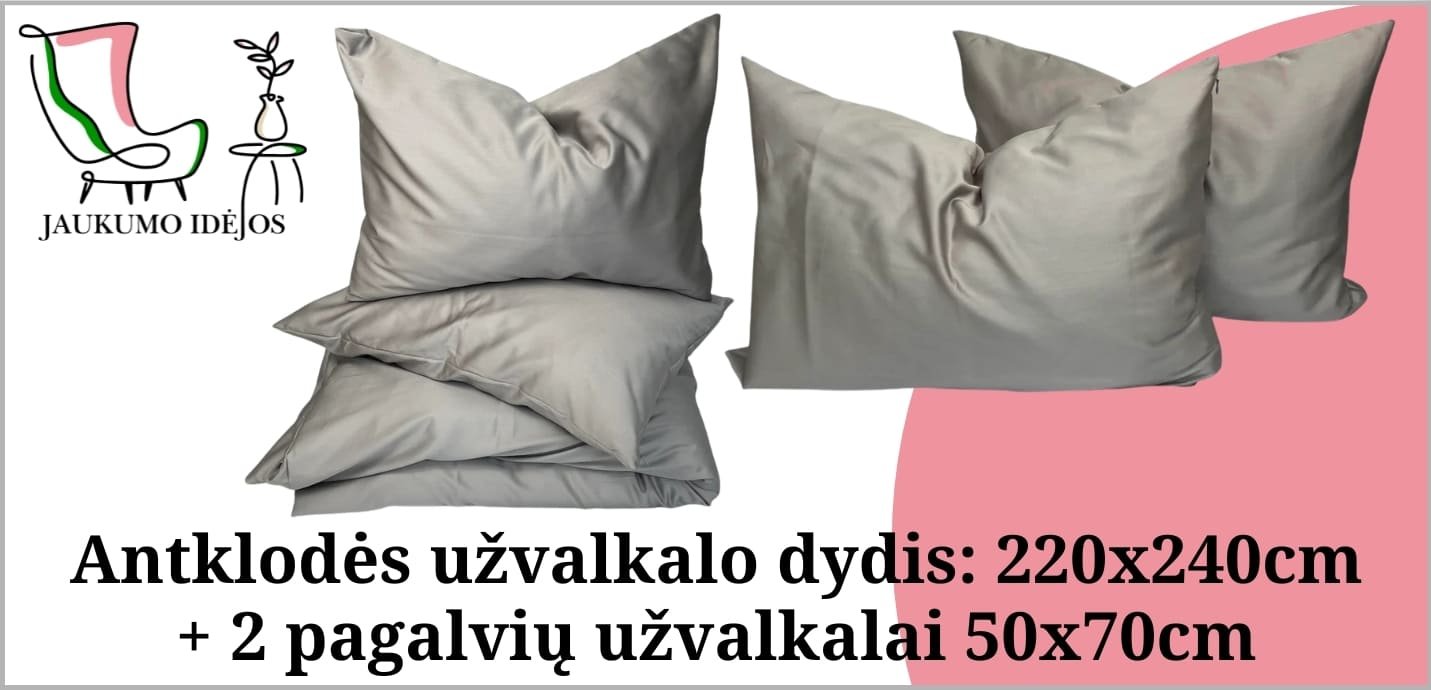 220x240cm + 2 pagalvių užvalkalai 50x70cm